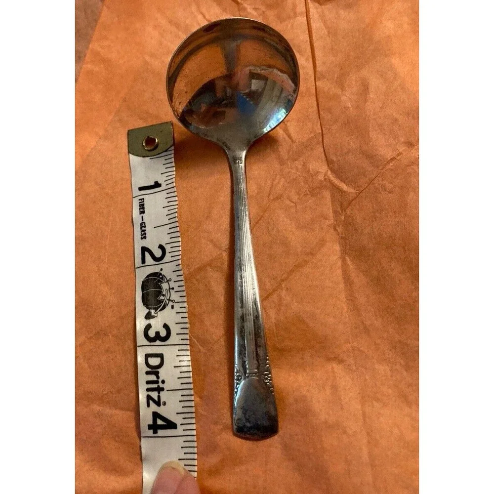 Embassy Bouquet Vintage Silverplated Cream Ladle Shield Column Motif Gravy